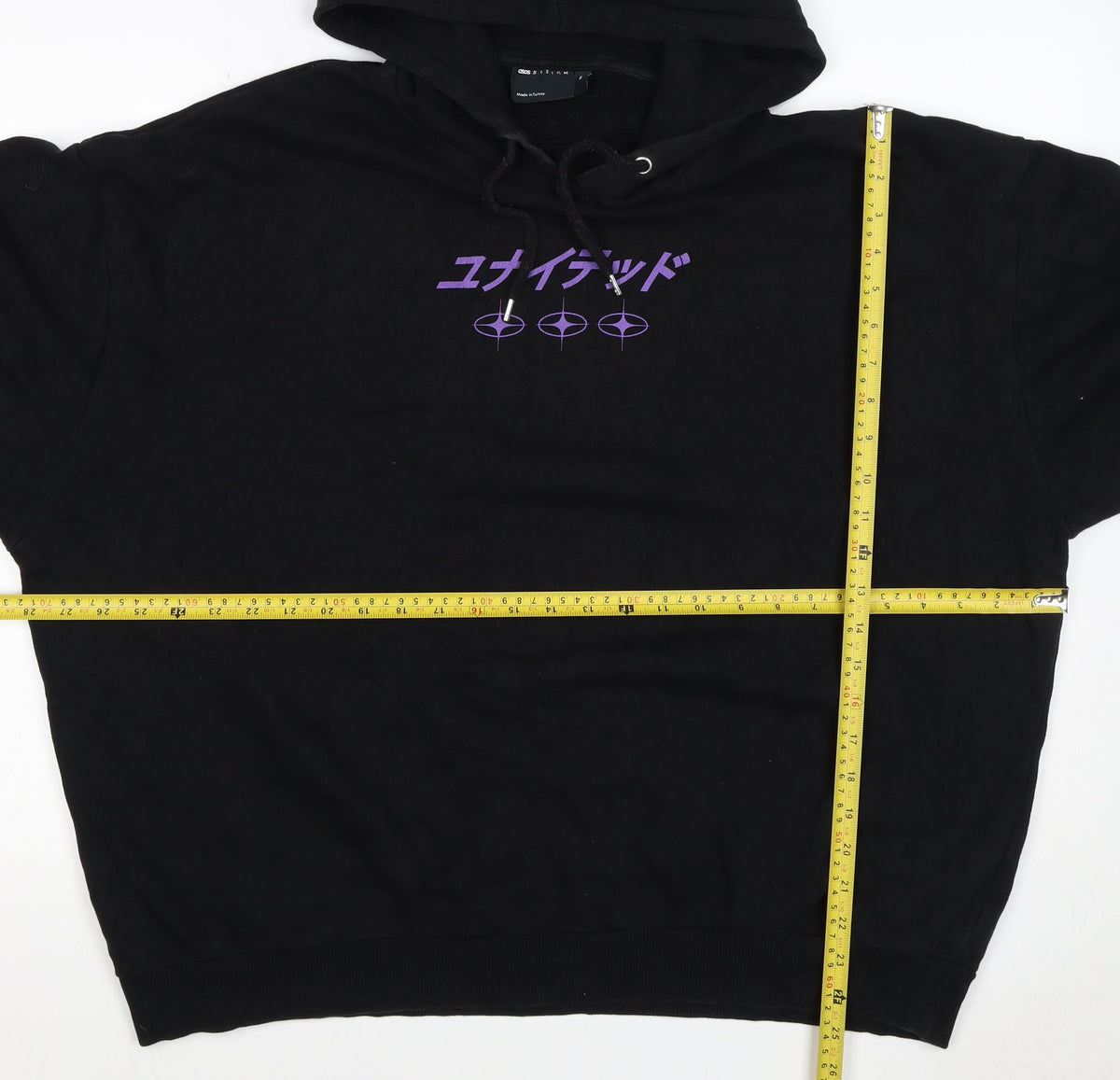ASOS Design Men’s Black 2XL Pullover Hoodie Purple Dragon Graphic