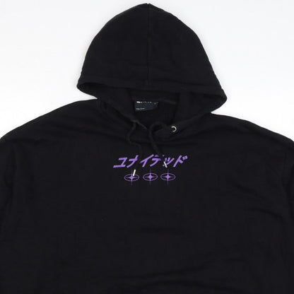 ASOS Design Men’s Black 2XL Pullover Hoodie Purple Dragon Graphic