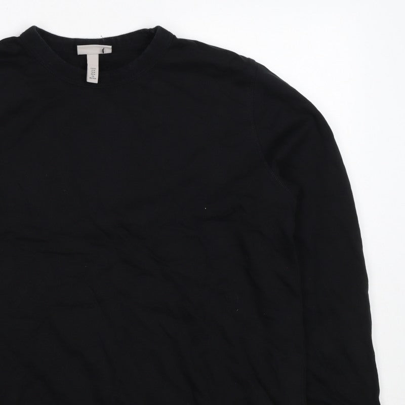 H&M Men’s Black M Regular Fit Crew Neck Pullover Sweatshirt