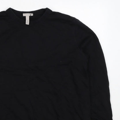 H&M Men’s Black M Regular Fit Crew Neck Pullover Sweatshirt