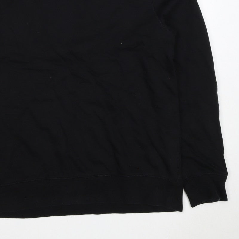 H&M Men’s Black M Regular Fit Crew Neck Pullover Sweatshirt