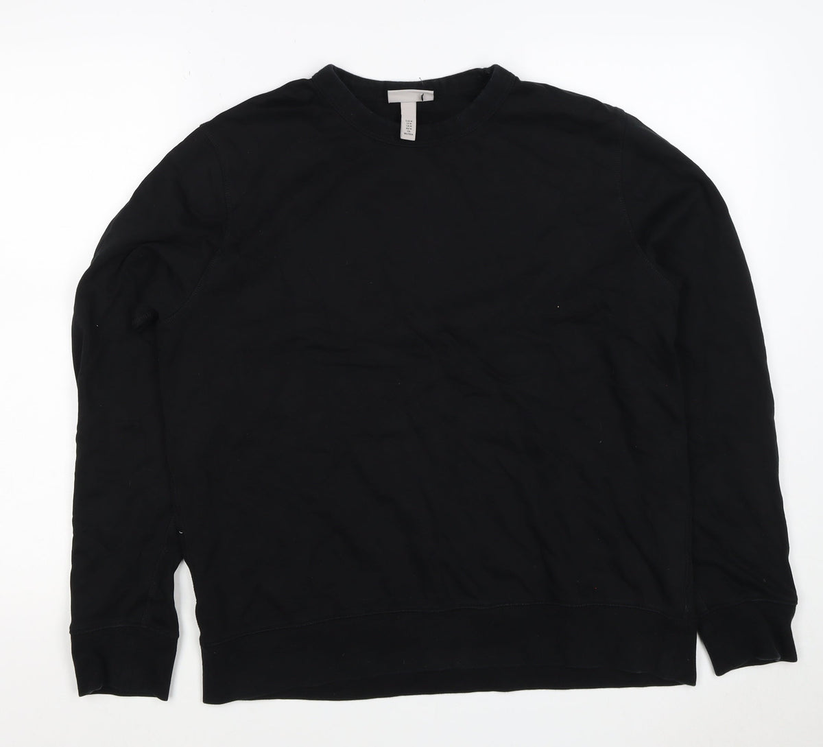 H&M Men’s Black M Regular Fit Crew Neck Pullover Sweatshirt
