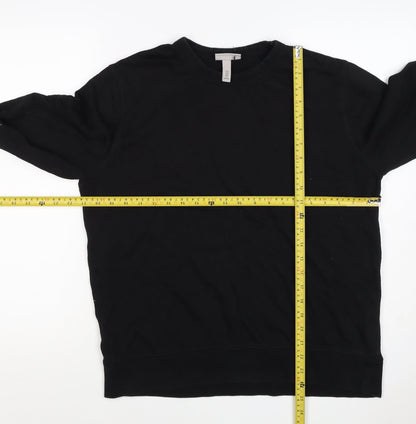 H&M Men’s Black M Regular Fit Crew Neck Pullover Sweatshirt