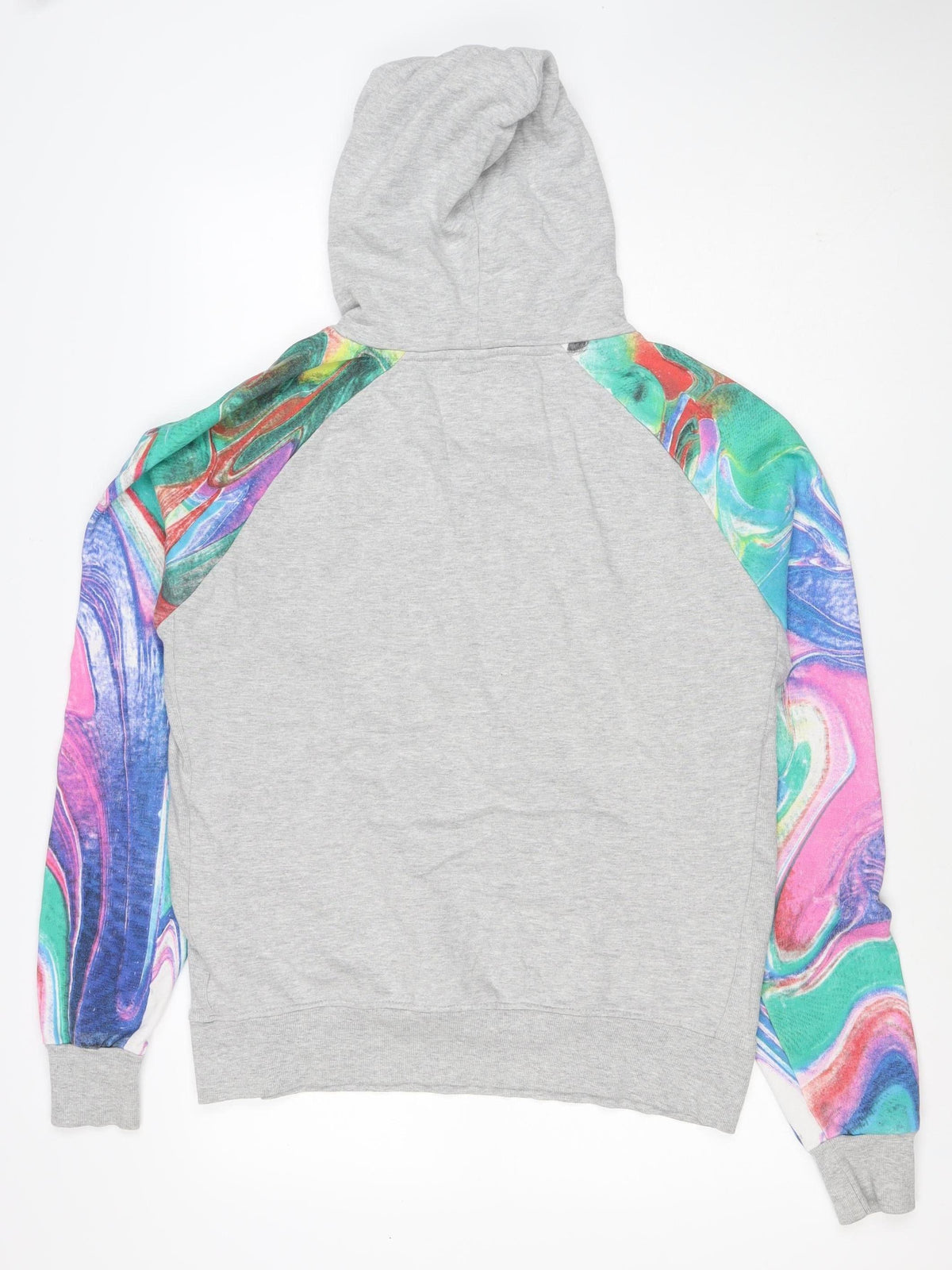 Ratchet Men’s Grey Multicoloured Hoodie M Pullover Graphic Print