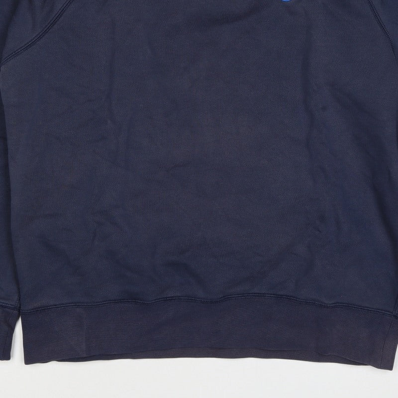Nike Men’s Navy Large Crew Neck Embroidered Logo Sweatshirt