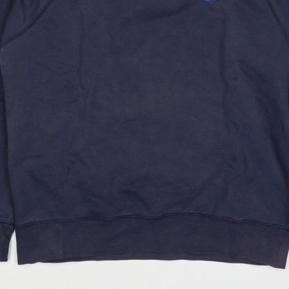 Nike Men’s Navy Large Crew Neck Embroidered Logo Sweatshirt