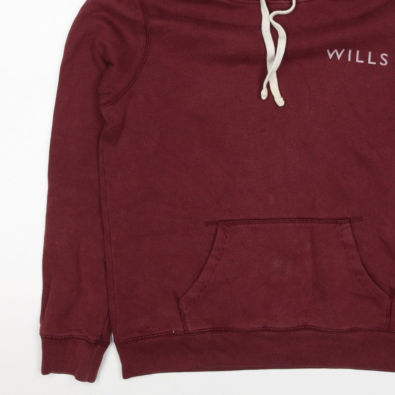 Jack Wills Women’s Red UK 12 Pullover Hoodie Logo Graphic