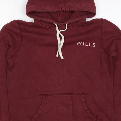 Jack Wills Women’s Red UK 12 Pullover Hoodie Logo Graphic
