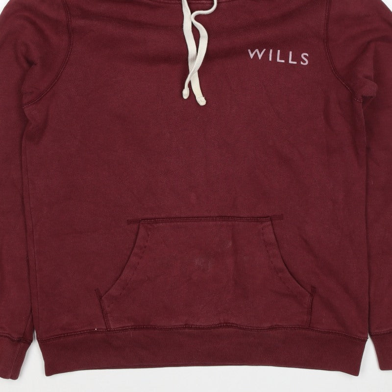 Jack Wills Women’s Red UK 12 Pullover Hoodie Logo Graphic