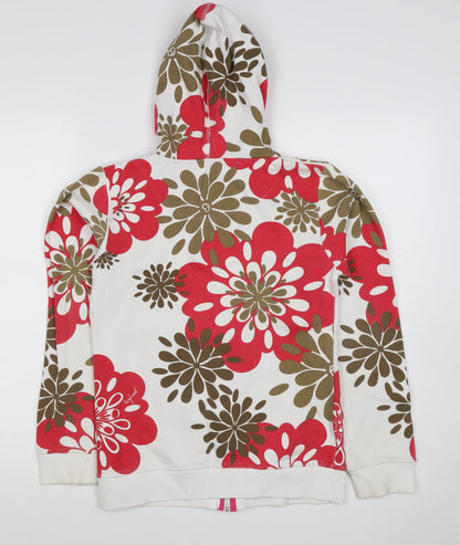 Longboard Women’s Multicoloured Floral Full Zip Hoodie UK 14