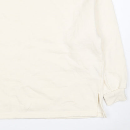 New Look Women Ivory L Longline Crew Neck Side Split Sweatshirt