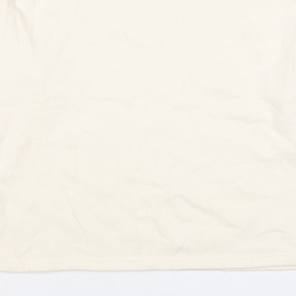 New Look Women Ivory L Longline Crew Neck Side Split Sweatshirt