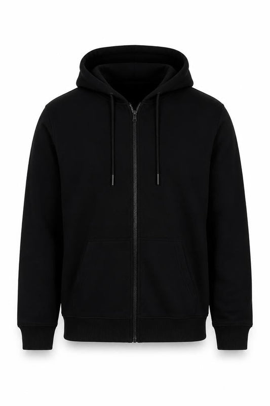Only & Sons Men's Black M Full Zip Hooded Sweatshirt Pockets