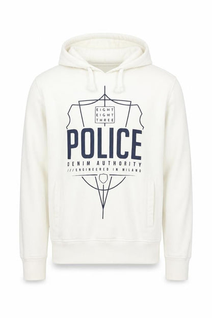 Eight Eight Three Police Men’s Ivory M Pullover Graphic Hoodie