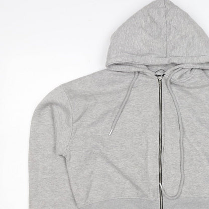 PrettyLittleThing Women Grey Size 22 Full Zip Hooded Hoodie
