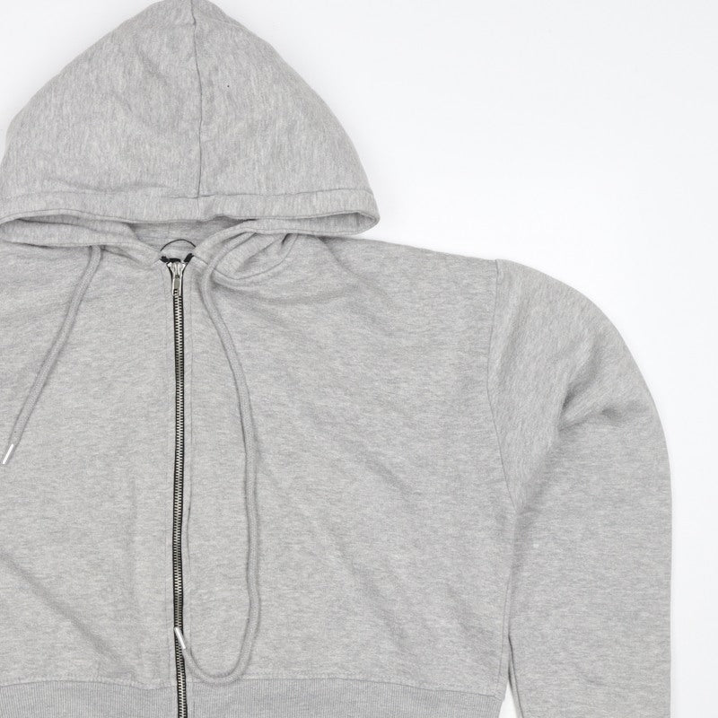 PrettyLittleThing Women Grey Size 22 Full Zip Hooded Hoodie