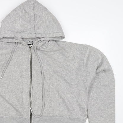 PrettyLittleThing Women Grey Size 22 Full Zip Hooded Hoodie