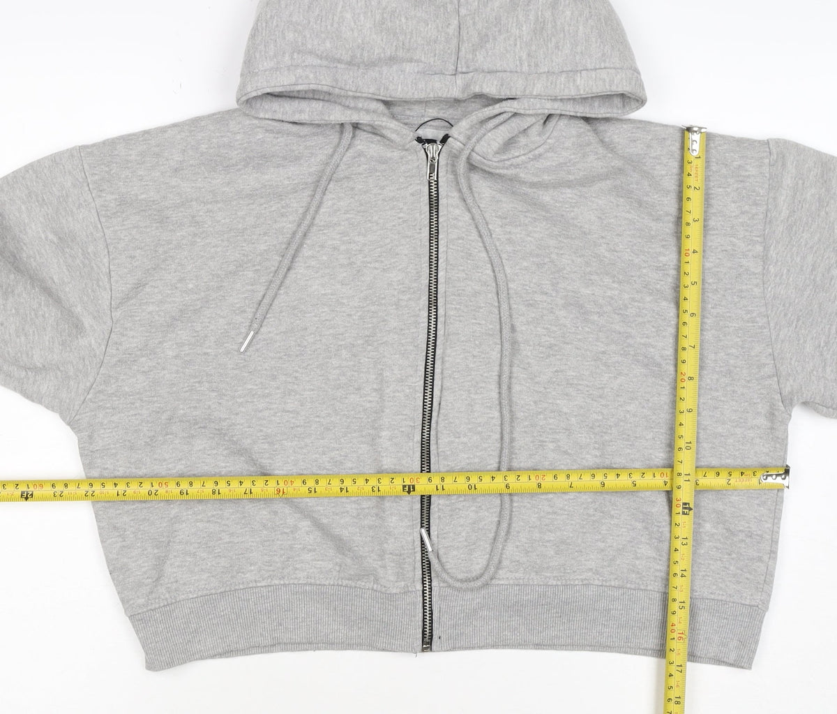 PrettyLittleThing Women Grey Size 22 Full Zip Hooded Hoodie