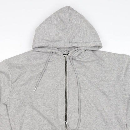 PrettyLittleThing Women Grey Size 22 Full Zip Hooded Hoodie