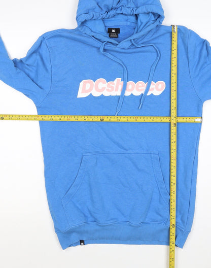 DC Shoes Men’s Blue M Pullover Logo Graphic Hooded Sweatshirt