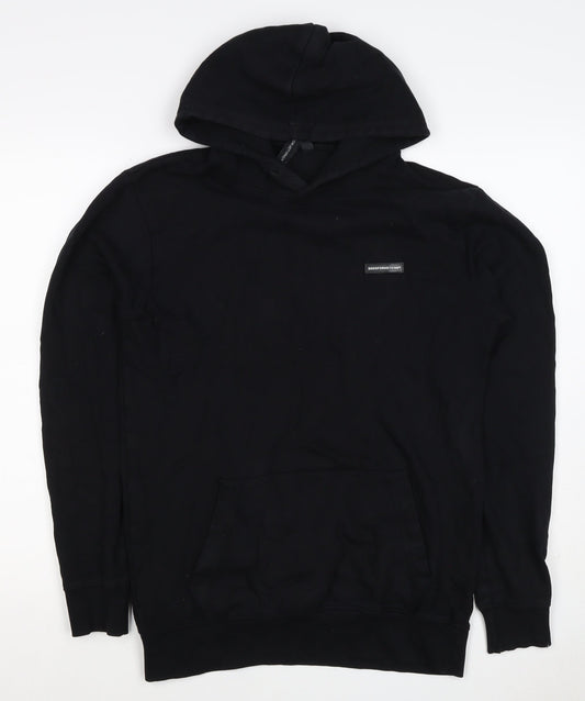 Back view of Good For Nothing Men’s Black S Pullover Hoodie Logo Kangaroo Pocket