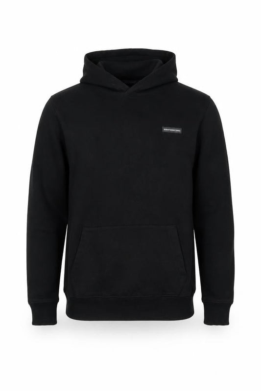 Front view of Good For Nothing Men’s Black S Pullover Hoodie Logo Kangaroo Pocket