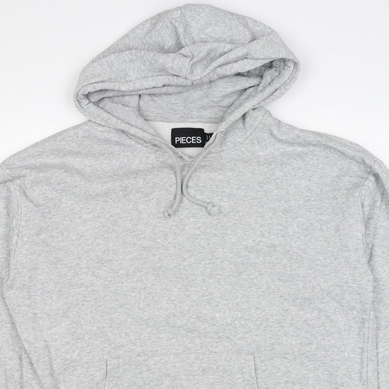 Pieces Men’s Grey S Pullover Hoodie Drawstring Kangaroo Pocket