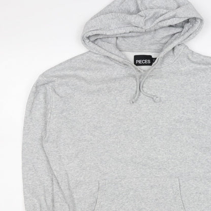 Pieces Men’s Grey S Pullover Hoodie Drawstring Kangaroo Pocket