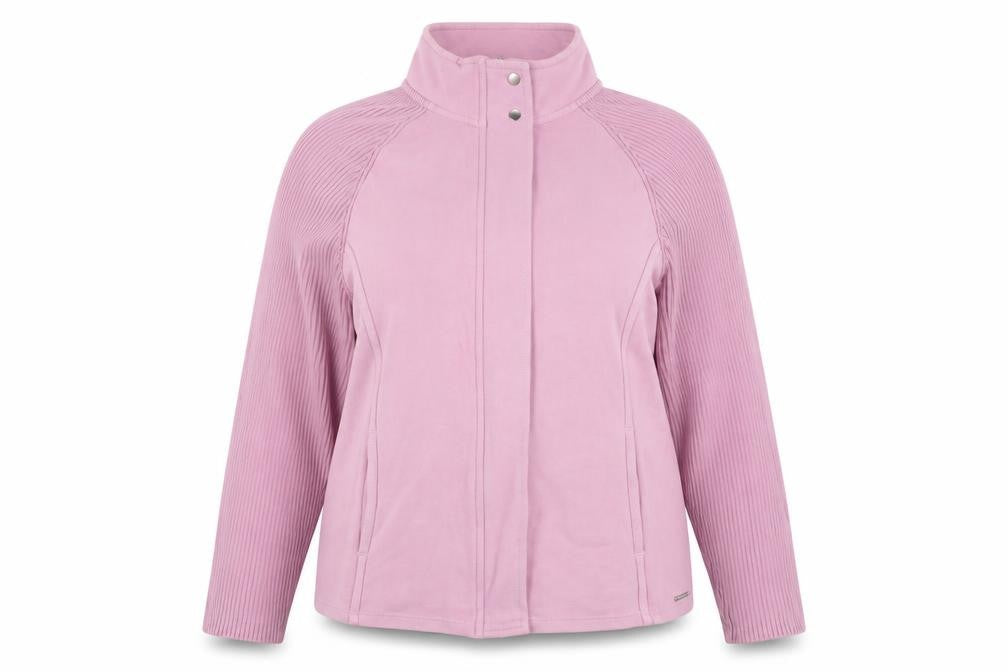 Next Women Pink UK 16 Basic Jacket Full Zip Ribbed Sleeves