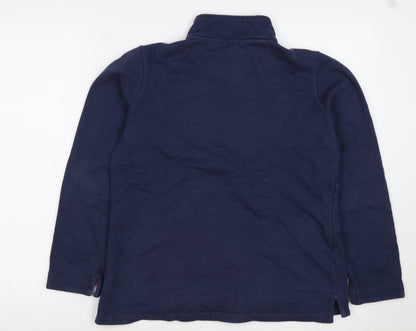 Crew Clothing Company Women's Navy 12 1/4 Zip Cotton Sweatshirt