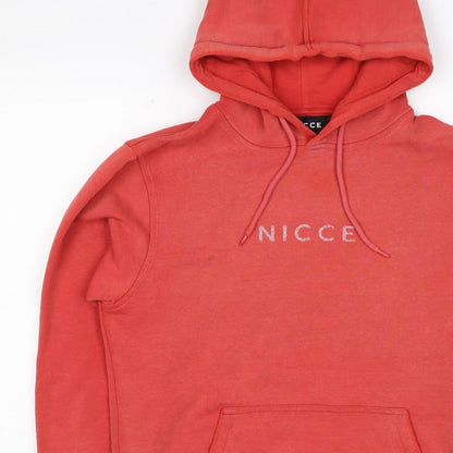 Nicce Men’s Red XS Pullover Hoodie Logo Drawstring Pockets