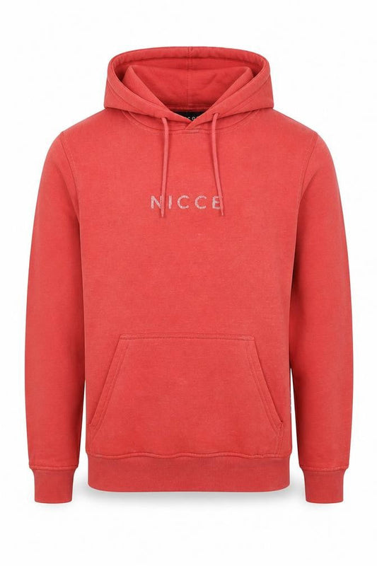 Front view of Nicce Men’s Red XS Pullover Hoodie Logo Drawstring Pockets