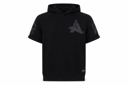 G-Star RAW Men’s Black L Short Sleeve Graphic Pullover Hoodie