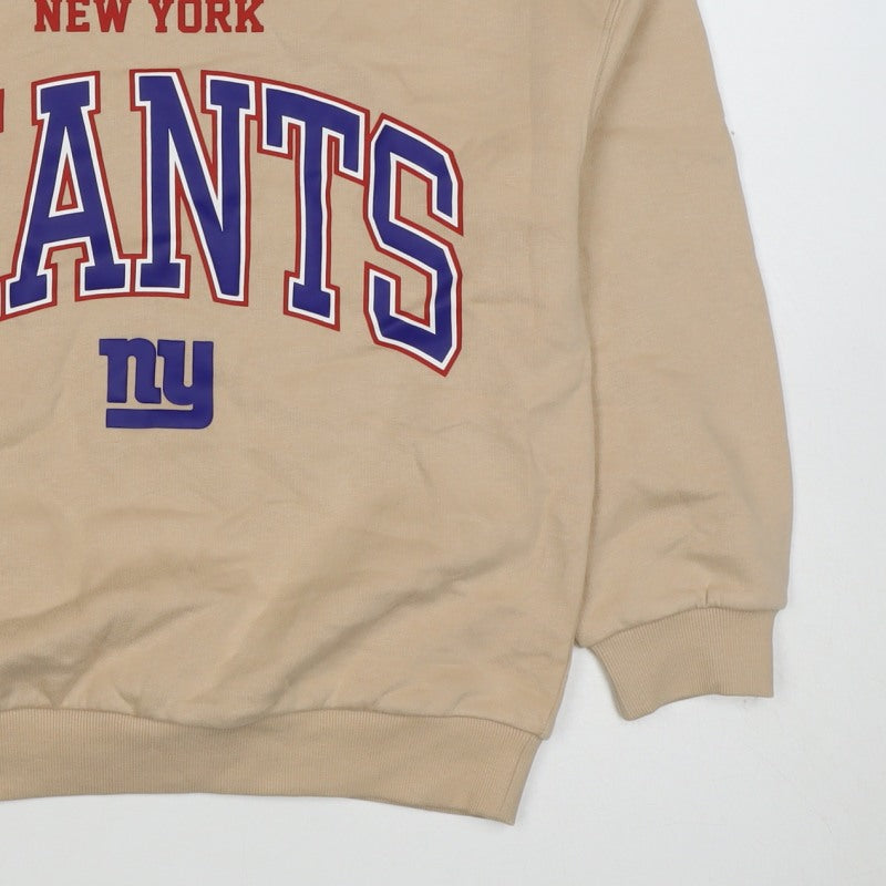 NFL Boys Beige New York Giants Graphic Print Pullover Sweatshirt 10-11 Years