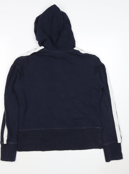 Next Women’s Navy Blue UK 14 Full Zip Hooded Striped Hoodie