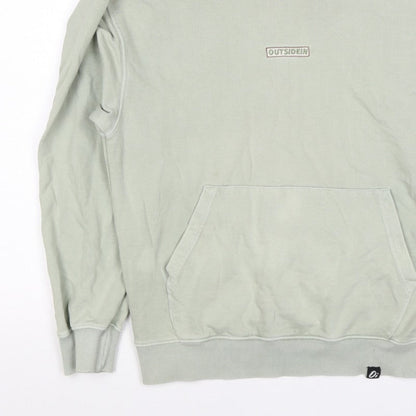 OutsideIn Men’s Green XS Pullover Hoodie Logo Kangaroo Pocket