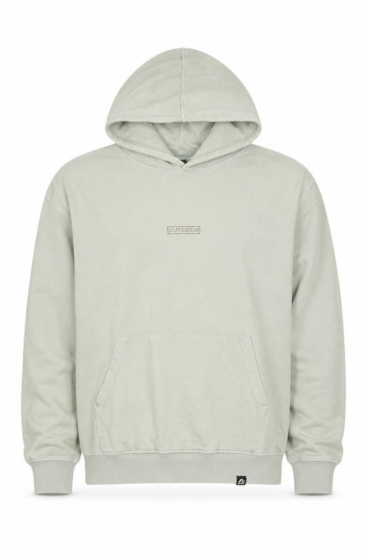 Front view of OutsideIn Men’s Green XS Pullover Hoodie Logo Kangaroo Pocket