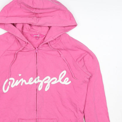 Pineapple Women’s Pink UK 10 Full Zip Hooded Logo Hoodie