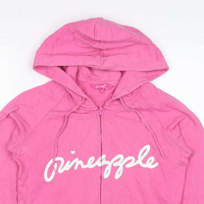 Pineapple Women’s Pink UK 10 Full Zip Hooded Logo Hoodie