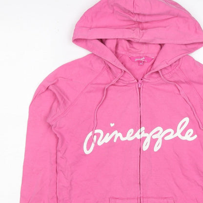 Pineapple Women’s Pink UK 10 Full Zip Hooded Logo Hoodie