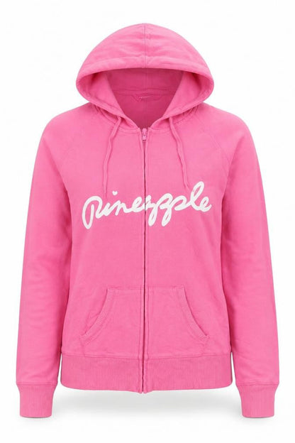 Pineapple Women’s Pink UK 10 Full Zip Hooded Logo Hoodie