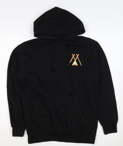 Stars & Stripes Women’s Black M Pullover Hoodie Logo Fleece Drawstring