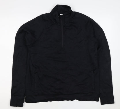 Lululemon Women’s Black UK 8 1/4 Zip Mock Neck Sweatshirt
