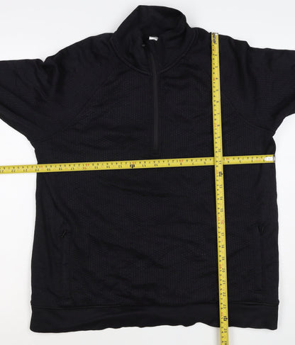 Lululemon Women’s Black UK 8 1/4 Zip Mock Neck Sweatshirt