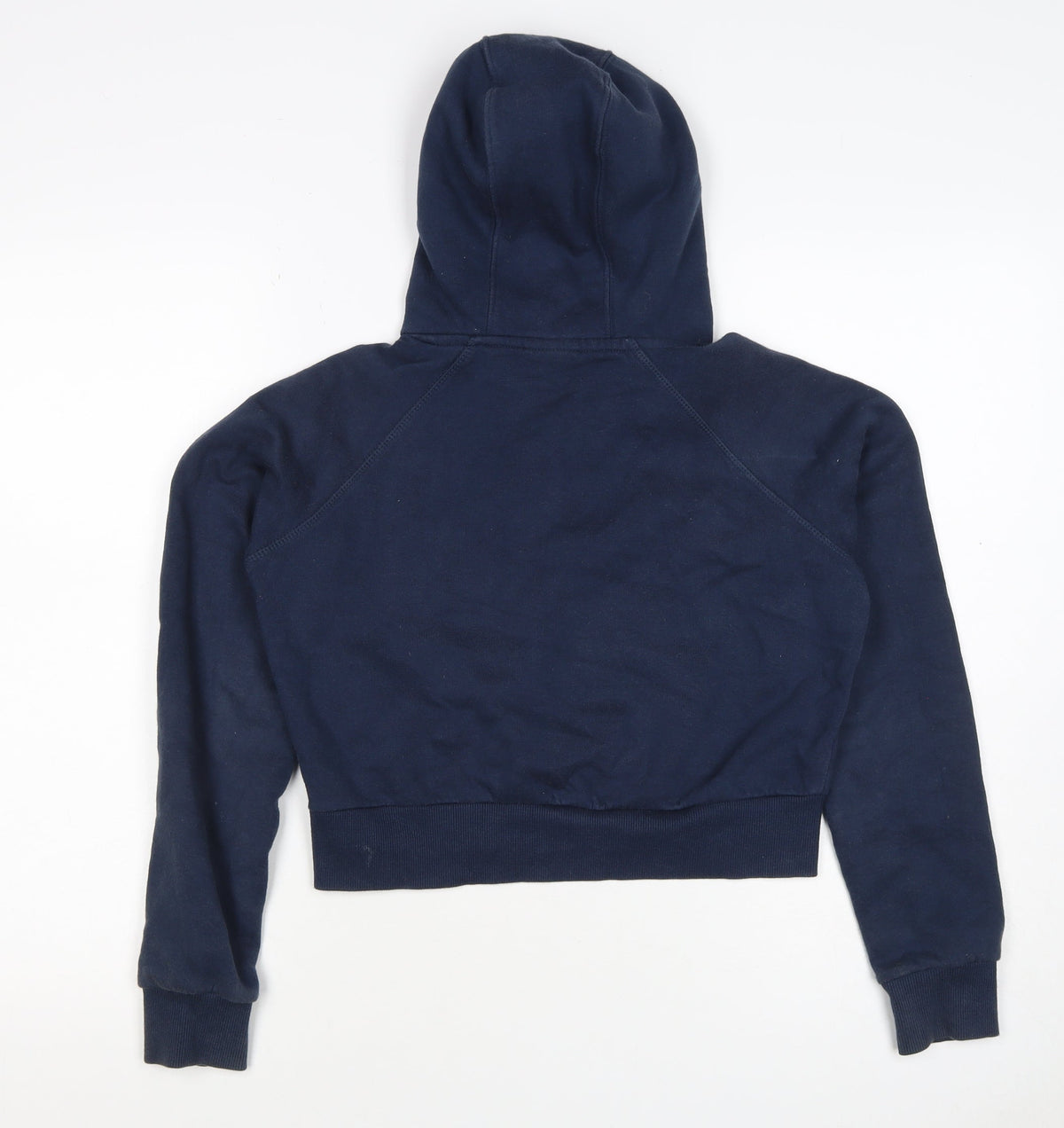 Ellesse Women Navy Blue Logo Hoodie UK 6 Pullover Cotton Blend