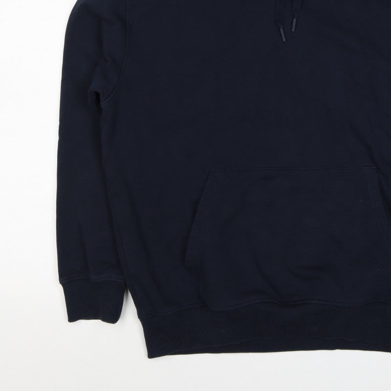 Marks and Spencer Men Blue M Oversized Pullover Hoodie Pockets