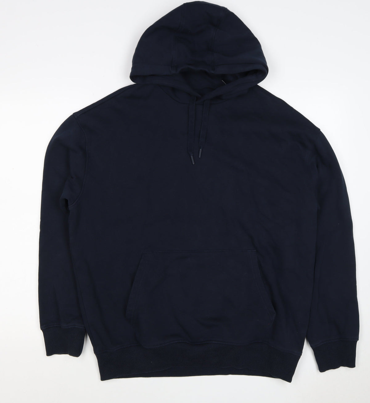 Marks and Spencer Men Blue M Oversized Pullover Hoodie Pockets