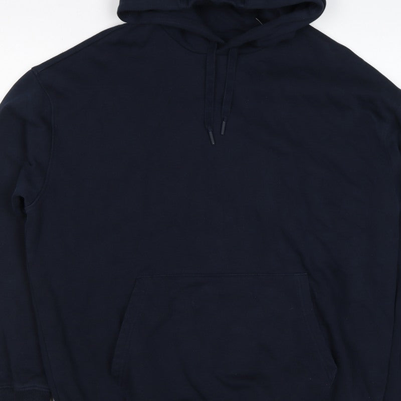 Marks and Spencer Men Blue M Oversized Pullover Hoodie Pockets