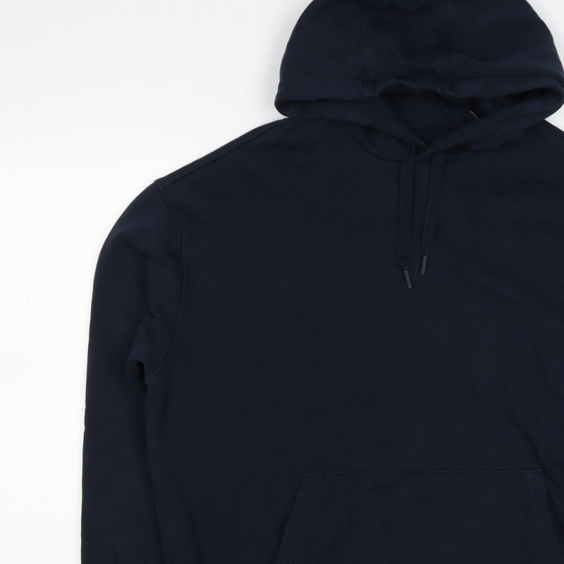 Marks and Spencer Men Blue M Oversized Pullover Hoodie Pockets