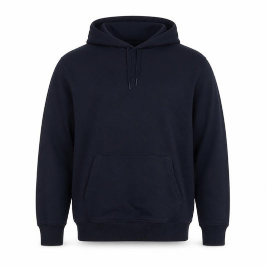 Front view of Marks and Spencer Men Blue M Oversized Pullover Hoodie Pockets